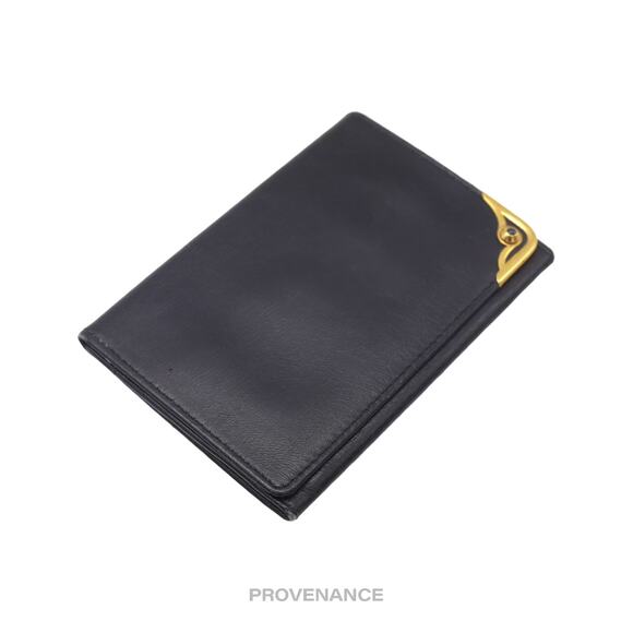 🔴 Cartier Saphir Cardholder Wallet - Navy Blue Leather - Picture 3 of 7